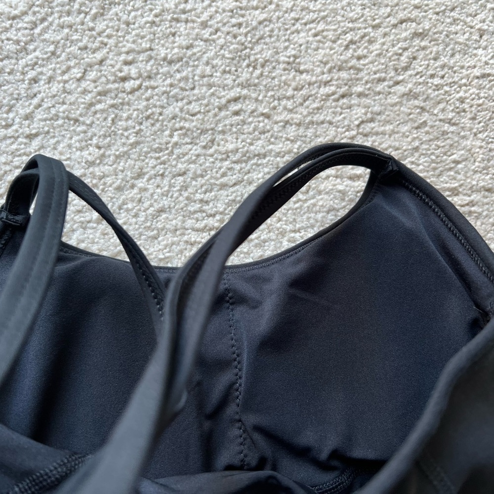 Abercrombie & Fitch YPB SculptLUX Strappy-Back Mini Dress Black Built In Shorts - Picture 12 of 16